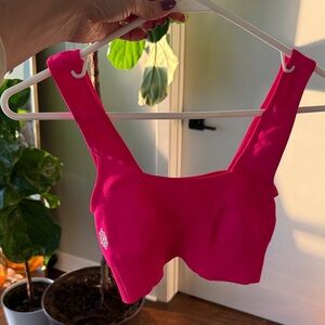 Free People Movement Never Better Ringer Logo Sports Bra, size XS